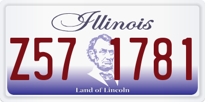 IL license plate Z571781