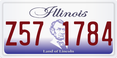 IL license plate Z571784