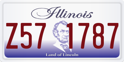 IL license plate Z571787