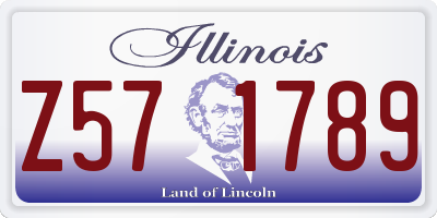 IL license plate Z571789