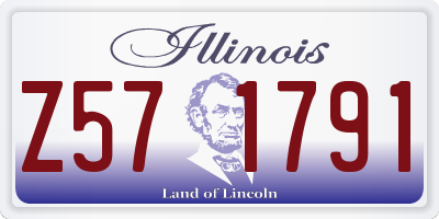 IL license plate Z571791