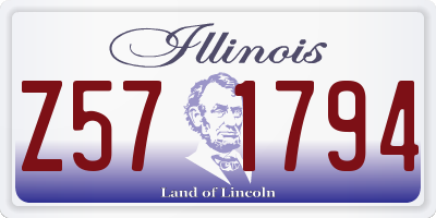 IL license plate Z571794