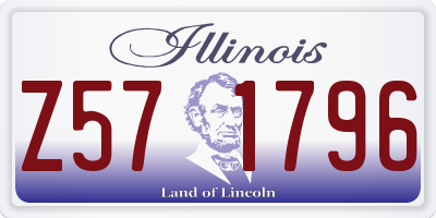 IL license plate Z571796