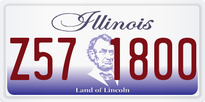 IL license plate Z571800