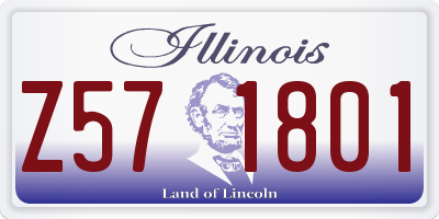 IL license plate Z571801