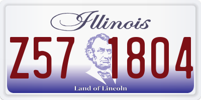 IL license plate Z571804