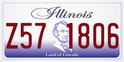 IL license plate Z571806