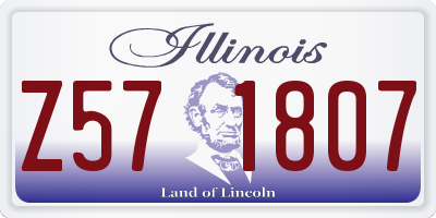 IL license plate Z571807