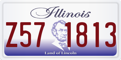 IL license plate Z571813