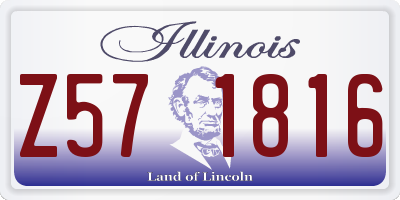IL license plate Z571816