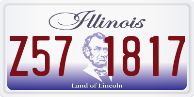 IL license plate Z571817