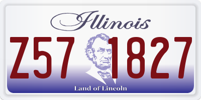 IL license plate Z571827