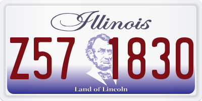 IL license plate Z571830