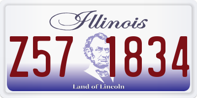 IL license plate Z571834