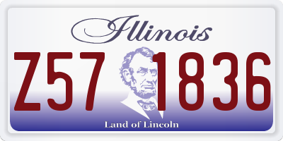 IL license plate Z571836