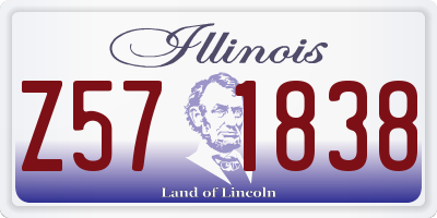 IL license plate Z571838