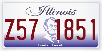 IL license plate Z571851