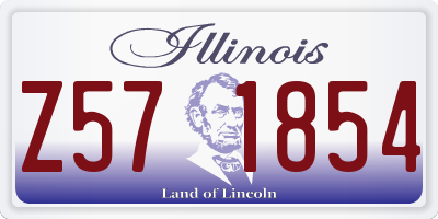 IL license plate Z571854