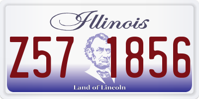 IL license plate Z571856