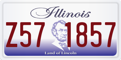 IL license plate Z571857