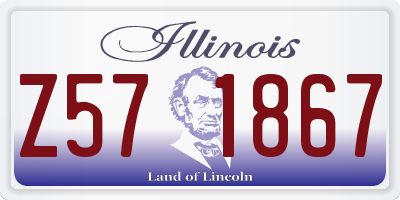 IL license plate Z571867