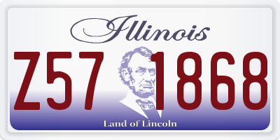 IL license plate Z571868