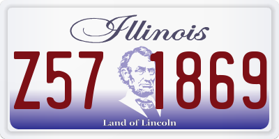 IL license plate Z571869