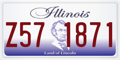 IL license plate Z571871