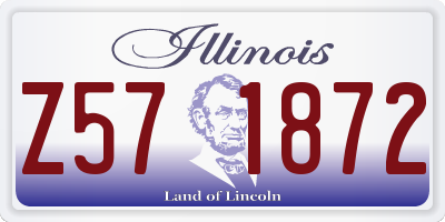 IL license plate Z571872