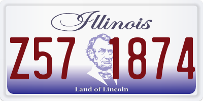 IL license plate Z571874