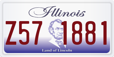 IL license plate Z571881