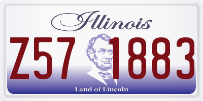 IL license plate Z571883