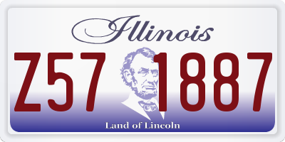 IL license plate Z571887