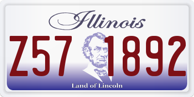 IL license plate Z571892