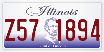 IL license plate Z571894