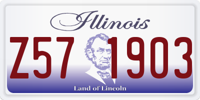 IL license plate Z571903