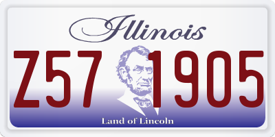 IL license plate Z571905