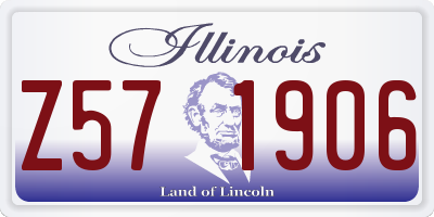 IL license plate Z571906