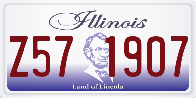 IL license plate Z571907