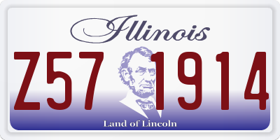 IL license plate Z571914