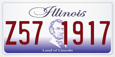 IL license plate Z571917