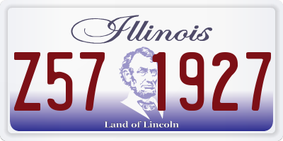 IL license plate Z571927