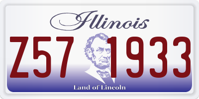 IL license plate Z571933