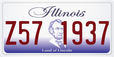 IL license plate Z571937