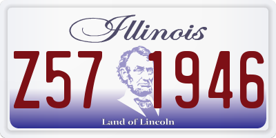 IL license plate Z571946