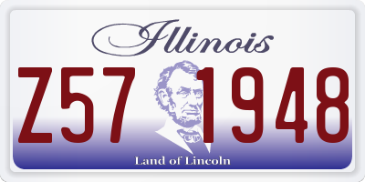 IL license plate Z571948