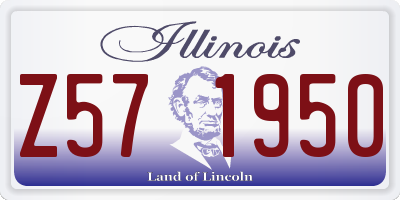 IL license plate Z571950