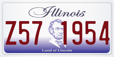 IL license plate Z571954