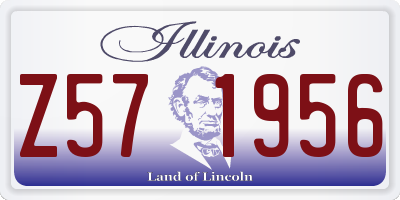 IL license plate Z571956
