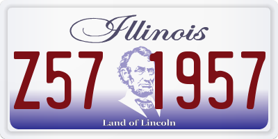 IL license plate Z571957